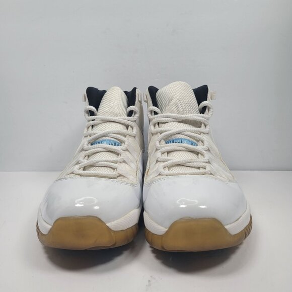 Air Jordan 11 Retro 2005 Mens White Columbia Blue Sneakers 136046-142 US Size 14 - Picture 3 of 8